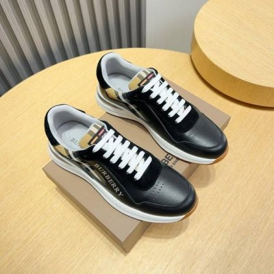 工厂p价 Burbdrry 秋季最新款休闲鞋、鞋面精选头层牛皮原版布料 内里选用头层羊皮 1:1原版布料复制、原版大底，精美线条、没有过多修饰，显的大方风格、上