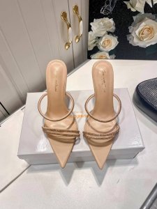 橙子出厂价p gianvito Rossi 水钻一字带尖头高跟凉鞋 高跟鞋 设计超酷 经典百搭 上脚舒适 随意搭配皆可完美呈现 优雅风格 创造不一样的感觉 跟高