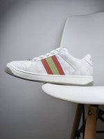 橙子出厂价 跑量主推款 Gucci 古驰小脏鞋系列 经典原型复古百搭做旧脏脏鞋板鞋 复古学院风 怀旧版 情侣款 男女同款 鞋面擦色牛皮拼接经典双G布面料，皮面切