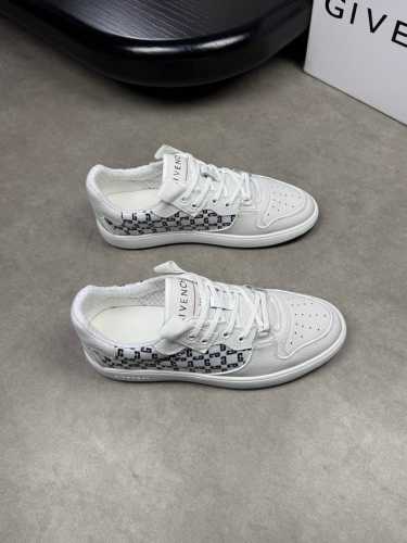 GIVENCHY 纪梵希 -高端品质 原单-鞋面；摔纹小牛皮、品牌图腾布匹、鞋身丝印品牌logo-内里：品牌网帆布，垫脚；水染牛皮-大底：超轻TPR 橡胶; 双