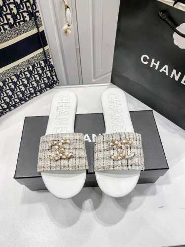 橙子出厂价p chanel 香奈儿春夏新款 精美珍珠双C扣平底拖鞋 休闲凉拖 小红书早春推荐 小香风25Ss 顶奢新品 千金气质 码数 35-41