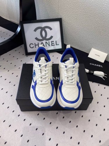 Chanel新款运动鞋 顶级版本 专柜断货王 各大博主人手必备款 经典超百搭 进口纳帕牛皮鞋面 原版开模皮料空压工艺 原版开模多层组合大底 Size：35-40