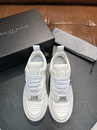 philipp plein 顶级 Size:38-44 38.45定做 [philip plein]2025新款上市，顶级原单品质， 由混合皮革制成的低帮运动鞋