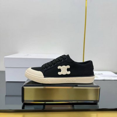 出厂价Pp Celine 赛琳2025春夏新品Alan Triomphe系列 帆布鞋上新鞋侧面搭配品牌元素凯旋门橡胶贴饰鞋底采用波浪纹设计防滑耐磨一款时尚百搭显