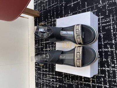 代购级凉鞋 Dior 迪奥 25Ss 春夏新款 Ivieta Dway 凉鞋 Cd字母Logo立体刺绣厚底圆头露趾拖鞋 原版开发市面顶级版本，脚感柔软细腻，舒适