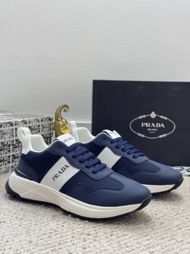 出厂价pp 实价 高端精品-普拉达~ p 家高品质原单牛货精品 经典升级版本 简洁大方打造绅士休闲城市风格 鞋面牛皮拼接Logo工艺 网布透气内里 弹力橡胶抽真