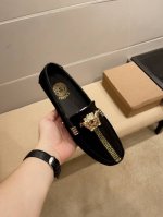 实价 Verace 范思哲官方旗舰店男士四季休闲豆豆鞋，最新元素潮爆全球，官网火爆热卖，原版版本，专柜一比一，鞋面意大利进口原版头层磨砂牛皮性感美灶莎头像金属扣