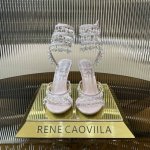 顶级版 R C 2024S 重工Rc蛇形爆红系列，原版做货小方糖水晶灯坠饰缠绕脚环细高跟凉鞋℡ 商品描述:螺旋线圈上的垂坠式华丽方块水晶钻饰，打造既华丽又不失高