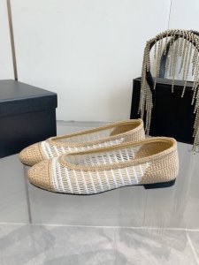 橙子出厂价p chanel 香奈儿 春夏新款 编织浅口平底单鞋 芭蕾舞鞋 懒人鞋 鞋面 手工编织 码数 36-42