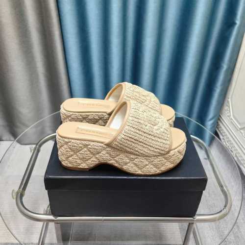 Chanel 25P新款双C编织拖鞋 新编织面料 编织鞋面 内里羊皮 原版大底 Size:35-39 其他码数定做