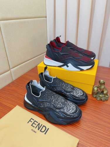 实价 Fendi.芬迪 新款 精品休闲鞋 原版高品质鞋面进口飞织网布拼接制作 真皮内里加厚乳胶鞋垫版型时尚 动感十足原版芬迪舒适大底 简洁大方运动休闲。码数38