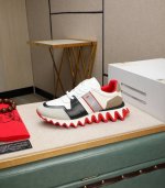 高端货 Christian Louboutin Cl红底鞋 专柜系列，情侣休闲板鞋 独家热款发布活动乳胶垫脚成品大底车线男38#-46,全球供货 顶级版 ：原版