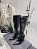 短靴 长靴 高版本Saint Laurent｜圣罗兰YSL 新款尖头高跟短靴 长靴 开边珠牛皮面料 牛皮内里 垫脚 大底:意大利牛真皮大底 跟高：9cm 码数: