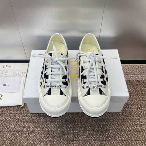 女码 男码订做不退换 Dior 迪奥2024早春最新情侣款厚底绑带低帮休闲鞋 Walk’n Dior Oblique 暗花字母logo提花刺绣图案拼色帆布运动小