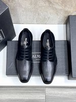 balmain 巴尔曼新款男士皮鞋 面料采用进口原版牛皮 车缝线工艺打造 全进口胎牛皮 看得见的质感 重工车线 标配Logo牛皮垫脚 大牌体验 上脚柔软舒适 男