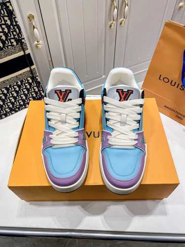 橙子出厂价P P360 Louis Vuitton 路易威登 Lv Trainer 情侣款运动鞋板鞋 休闲复古篮球鞋 炸街男神爆款运动板鞋专柜同步，鞋面意大利进