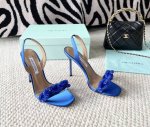 Aquazzura 菠萝24年新款 水晶钻链条高跟凉鞋 丝绸面，羊皮里，真皮底 正码:35-39订做34.40.41.42 跟高:10cm