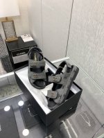 出厂价 真皮底30 顶级 品质2025魔术贴凉鞋 牛仔布3D打印 小羊皮内里 垫脚 橡胶大底 SIZE：35-41 40 41定做不退换 原版包装配套