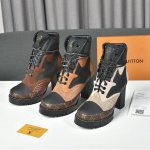 元 配全套包装，Louis Vuitton 路易威登LV系带短靴 全真皮厚底马丁靴 面料：优质头层牛皮+细腻牛反绒 内里 垫脚：进口小羊皮 后跟高：9.5cm；