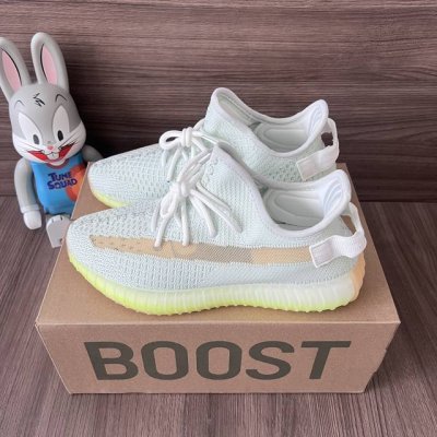 偏小一个码 顶级版本Adidas Originals Yeezy Boost 350 淡蓝 Hyperspace 亚洲限定 减震耐磨 低帮 休闲运动鞋 男女同款