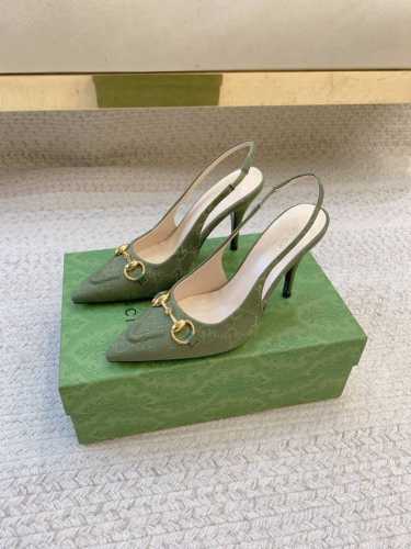gucc*Ss25新款马衔扣尖头高跟凉鞋 原版套楦 顶级品质 材质 鞋面 进口定制面料 内里 进口羊皮里 大底 真皮大底 跟高 4.5Cm 10.5Cm 码数
