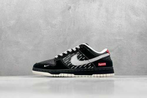 400 現貨 终端放店 Xc版 Nk Sb Dunk Low Supreme联名 黑灰勾 周年高端定制 低帮休闲板鞋 #定制鞋盒 大厂纯原品质出货 超高清洁度