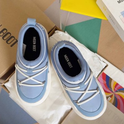 顶级版本：女款 Moon Boot最新24秋冬新款PARK ICON系列 系带 厚底 休闲鞋 一脚蹬 雪地靴 棉靴 原版购入开发 做货 这款Park Icon休