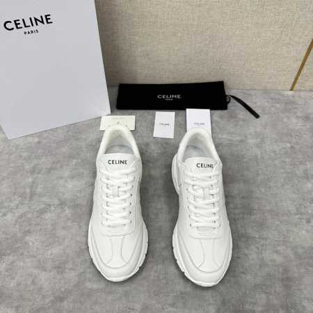 Celin* 塞*琳 情侣款 Runner Cr-02牛皮革低帮系带运动鞋 官方售价 Rmb , 采用进口牛皮拼接撞色设计 圆形鞋头 鞋外侧饰有“C”字皮标立体 - 点击图像关闭