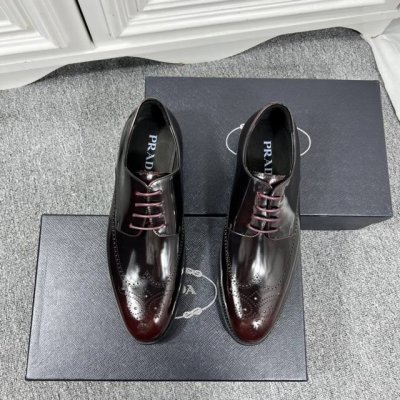 Prada新品高端男士商务乐福鞋原单正品顶级货原版进口牛皮开边珠手工擦色 搭配布洛克雕花牛皮内里～ 牛皮垫脚原版注塑真皮大底！ Size：39 40 41 42