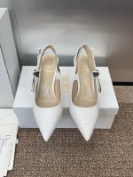 工厂p价p J‘Adior织带后空凉鞋 迪奥 Dior 2025 春夏新款冲孔女鞋 Toujours 刺绣字母Logo中跟蝴蝶结拼色凉鞋 市场顶级高端版本 材质