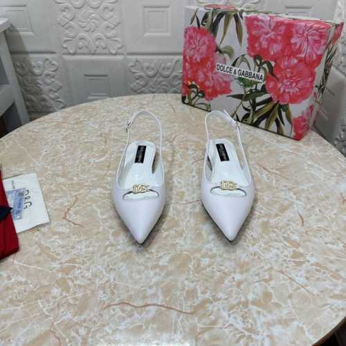 Dg.顶级版本.高品质 2024新款 专柜同步 1:1开模 Dg扣饰平衣后空鞋 鞋面：牛皮 内里：羊皮 大底：A级原版黑色真皮大底 码数：Size.34–43