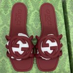 橙子出厂价p gucci 古驰春夏新款 沙滩果冻鞋 镂空拖鞋 凉拖 原版开模经典双G鞋面 原版开模橡胶注塑一体成型 双层组合大底 码数 35-42