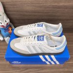 顶级版本Adidas Originals Samba 德训低帮板鞋情侣款 白浅蓝 货号: Ji 3 包装:全套得物配件毒盒配纯棉袜子一副。 码数:36 36.5