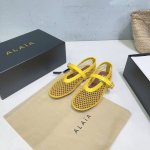 高品质出厂 ！小众潮牌Alaia 25春夏新色渔网面平底网鞋凉鞋！最新春夏时装秀新款系列平底芭蕾舞鞋！法国高端一线高定品牌！时尚界最后的手艺人 只忠于展现女性身