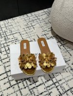 390 Alala 25 山茶花新品拖鞋 重工山茶花限量版新品首发独家开模 Alaia2025圆片缀饰拼接圆头女士平底包头露趾拖鞋凉鞋极简主义炒鸡柔软舒适时髦精