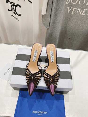 高版本出厂420 Aquazzura～菠萝24Ss 全新水钻高跟鞋凉鞋 市场顶级版本 大热水钻 蹬上瞬间Gossip Girl的感觉 上脚超级有气质 既简洁又时