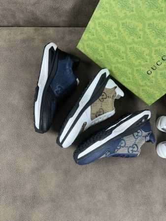 工厂价 Gucci 古奇 最 2024新款精心打造，引爆全场！不断创新的国际品牌 此款男士四季休闲鞋，原版版本，鞋面全皮面料 ，透气舒适皮垫脚橡胶防滑大底，透气 - 点击图像关闭