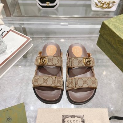 橙子出厂价p gucci 古驰春夏新款 印花魔术贴拖鞋 半拖 厚底凉拖 这款单品出自Gucci Lido系列 设计灵感源自意大利海岸的夏日风情和海滩俱乐部 这款