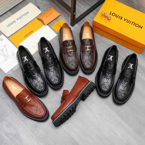 商品商标：Lv 路易威登 商务套脚皮鞋 正码码数: 39-44 45 定做不退换 商品材料：精选荔纹牛皮压纹鞋面 牛皮内里 原版大底