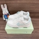 顶级版本Off-White Out Of Office 低帮滑板鞋情侣款白薄荷绿。 Off-White箭头符号、Ziptie 标签、1Ogo印花等经典元素皆在此