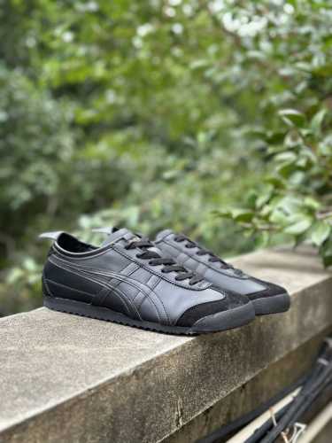 福利特价 160 Asics Onitsuka Tiger 亚瑟士 鬼冢虎系带皮面懒人鞋 #原装系带皮面 原装四联吊牌 中底纸板钢印 日系轻便运动休闲鞋 编码: