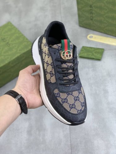 工厂p价p 实价 古奇Gucci 官网最新款休闲时尚男鞋 爆款版型简洁大气 潮男专属.独有的官网最新品牌双G素元素古奇原版装饰 时尚又大方 面料原版小牛皮全进口