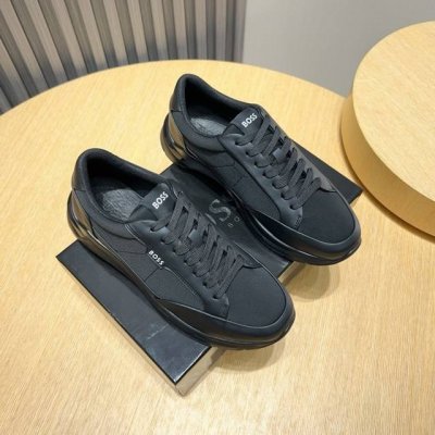 工厂p Boss 新款男仕运动鞋 知名运动品牌新款隆重上市 以奢华高端设计出货 鞋面选用原版透气飞织制成 羊皮垫脚 轻质Tpu大底 轻奢风格 鞋面透气不闷脚 简