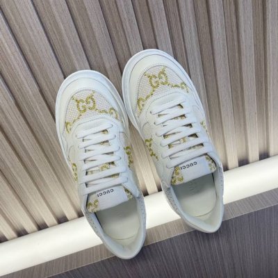 gucci~~全新升级版 原版原色 配海外代购航空包装 Gg情侣款厚底鞋 饼干鞋 小白鞋 运动鞋 平板鞋 走秀款 明星 网红 小红书等必定种草打Call 原版定