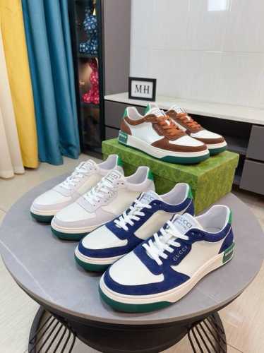 出厂价 GUCCI 古奇 新款男鞋高端品牌，最新時尚休闲男鞋，潮流百搭之款，轻松运动风，鞋面意大利进口头层牛皮 真皮内里 加超精细做工。原版个性时尚橡胶耐磨大底