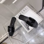 鳄鱼纹系列 全新改版 HermèS 包装升级，版型做工材料升级 Hermes市场最高版本纯手工鞋 顶级产品爱马仕H拖 平底拖鞋 经典之最，真正的手工鞋，连针线走