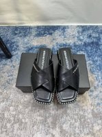 橙子出厂价p alexander Wang 亚力山大王 方头平底拖鞋 交叉带休闲凉拖 女王的绝佳搭配 舒服感爆棚 美是真的美 真的很Sexy 很特别 码数 35