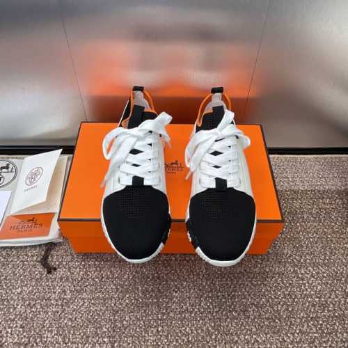 工厂价 爱马仕 Hermes 2024春夏经典情侣款 Flex 休闲系带运动鞋 H家编织bolduc细节厚底拼色一脚蹬毛线袜子跑鞋 材质：进口环保梭织羊毛面料