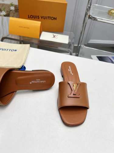 p直销 Louis Vuitton 路易威登女士新款凉鞋 Lv Sunset Comfort平底凉鞋以精致牛皮面羊皮里，鞋面道出手工艺，搭配真皮底* 穿着体验。