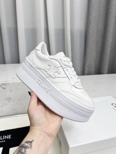 ct-11 Celine 春夏凯旋门Logo 运动休闲鞋 以极简鞋型点晴日常穿搭兼具柔美与率性 简约百搭轻便舒适 面料牛皮，内里织物舒适轻盈感内增高垫脚约1Cm